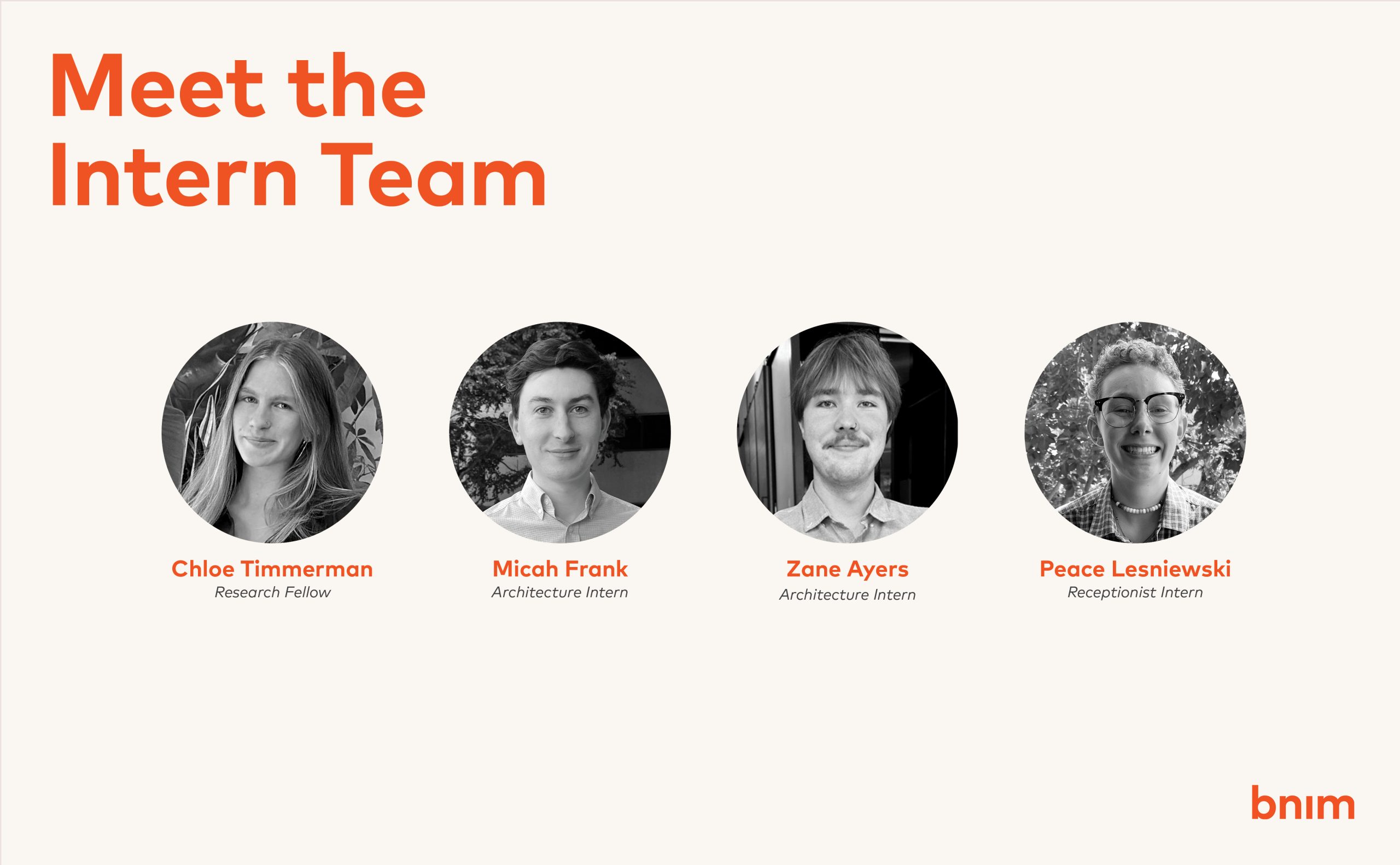 BNIM’s 2026 Summer Interns